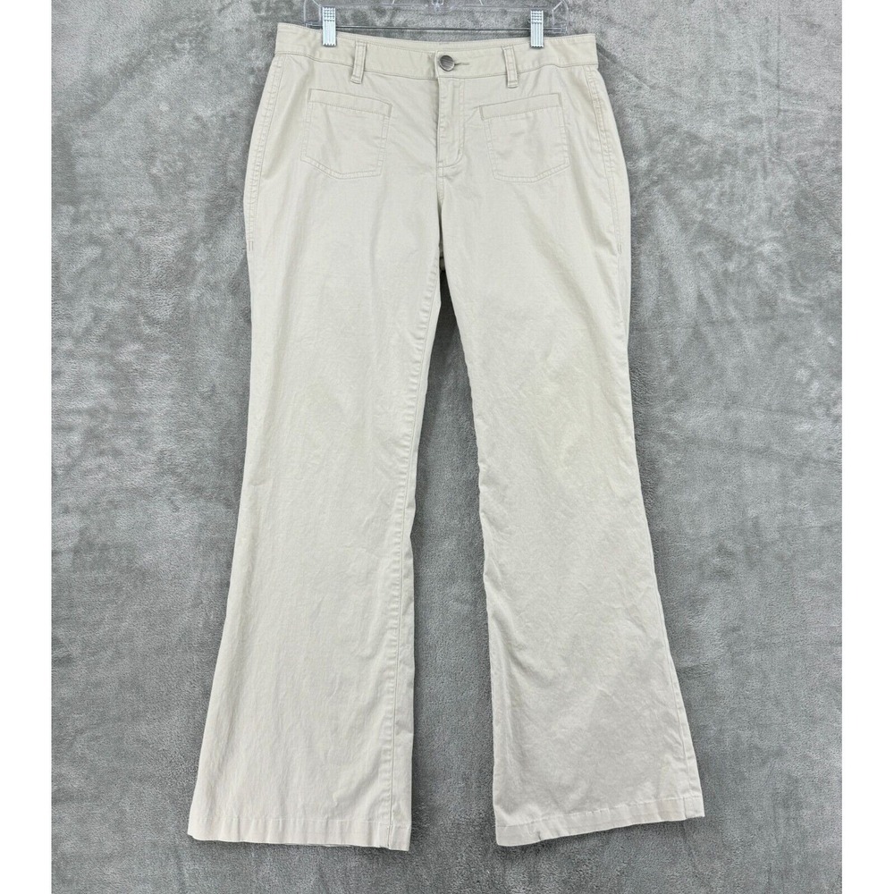 Cabi Pants 8 Tall Wide Leg Minimalist Stretch Casual Classic Pockets Tan‎ 801L